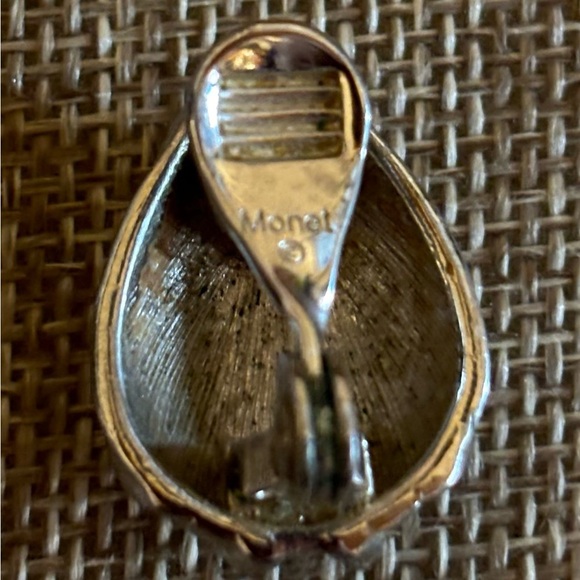 Monet Silver clips on Earrings - Picture 4 of 5